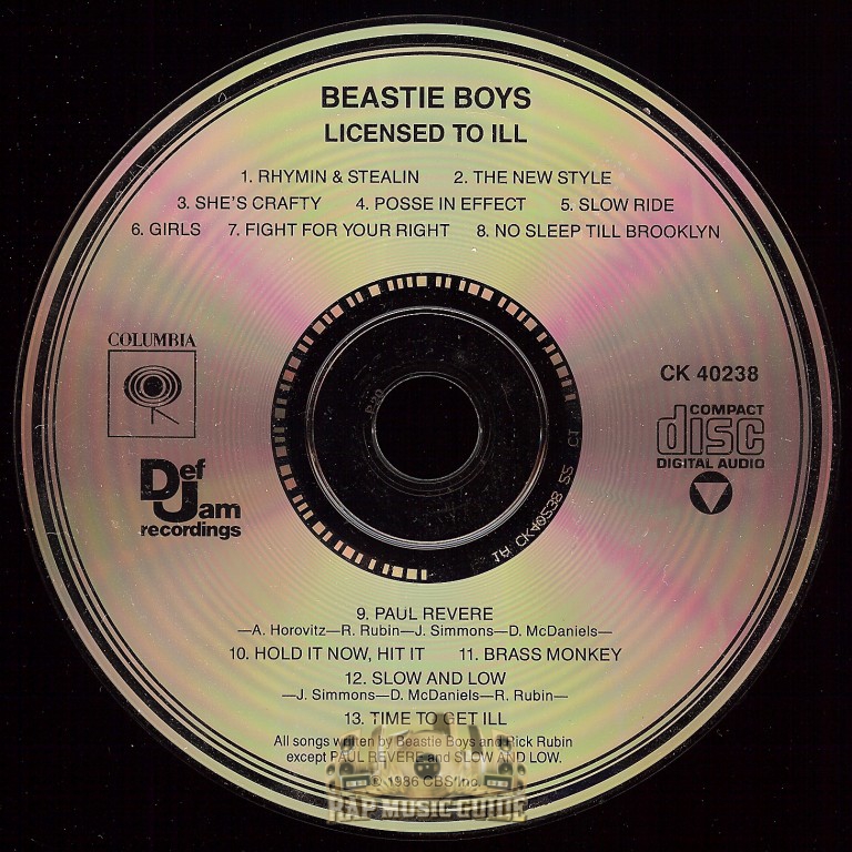 Beastie Boys Licensed To Ill 2nd Press. CD Rap Music Guide